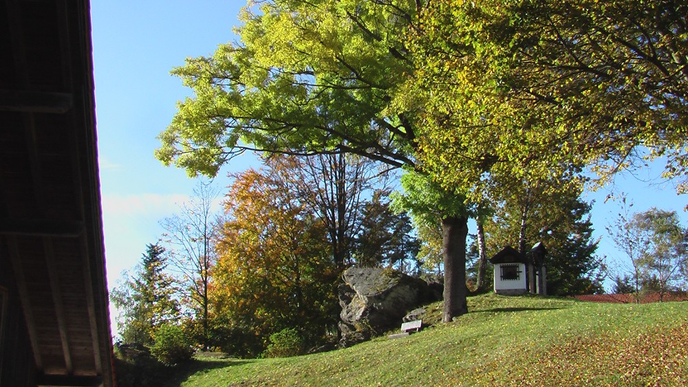 Blick zum Schloßberggipfel